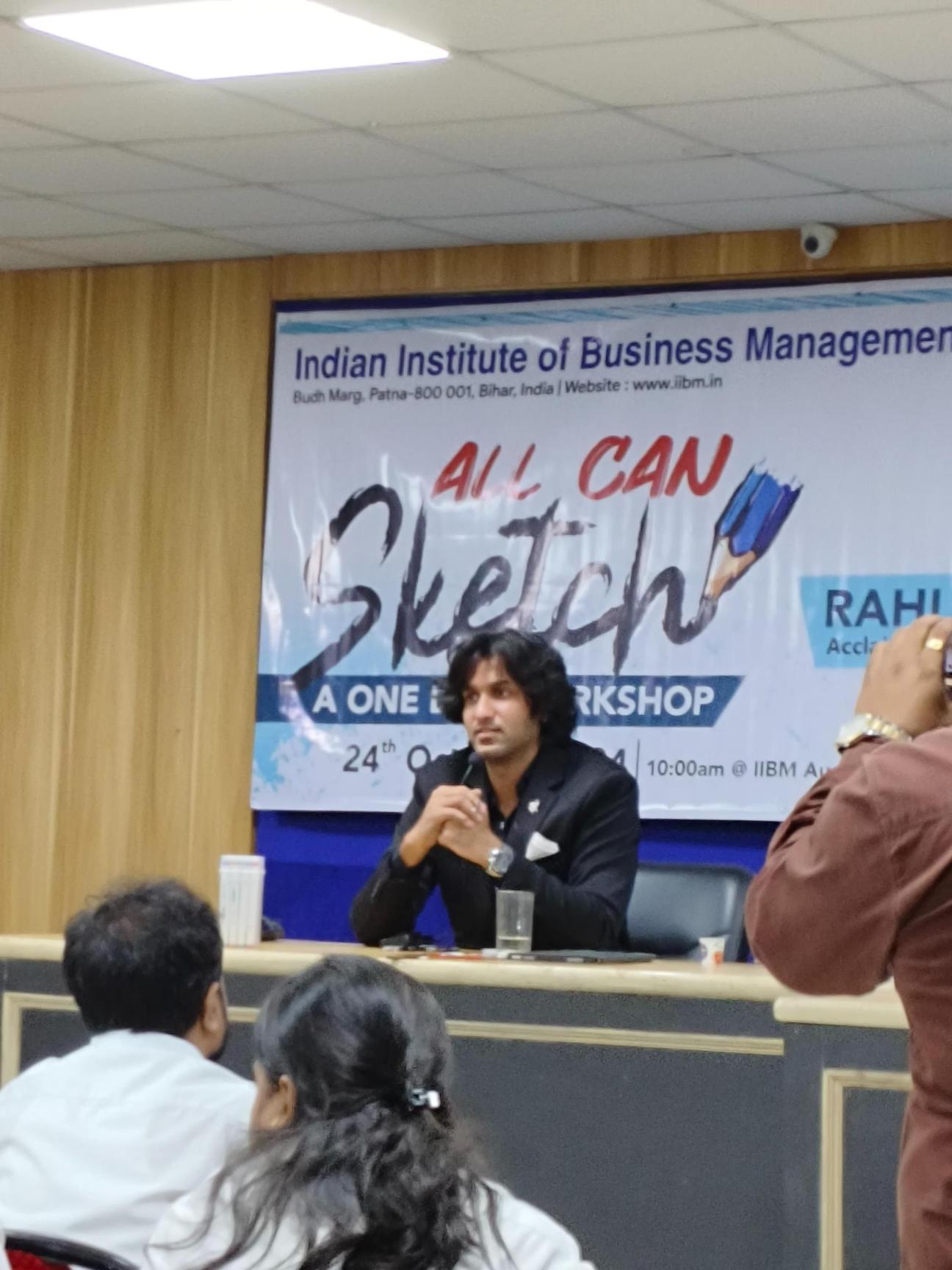 Rahul Soni Conducts “All Can Sketch” Workshop for PGDM, BBA, BCA & MAMC Students at IIBM and ZHI Patna